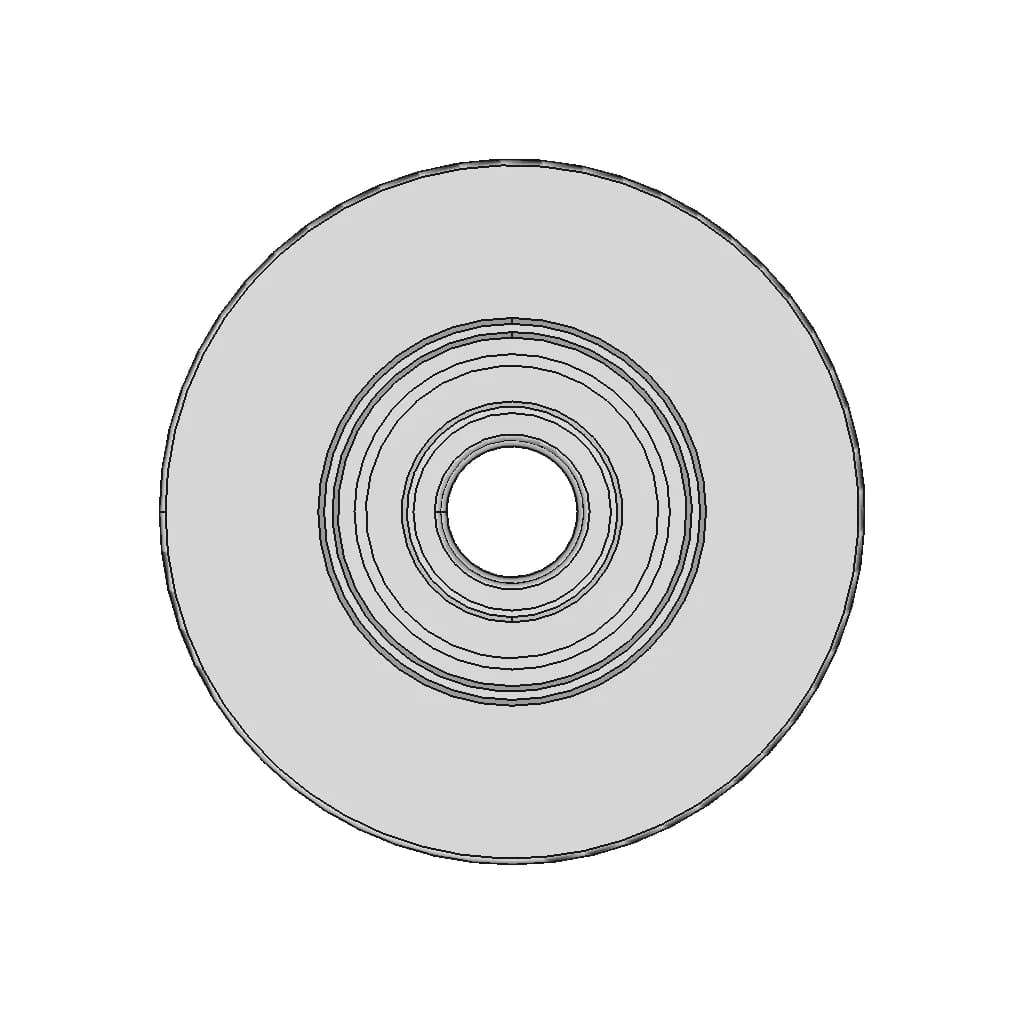 Metal Roller With Bearing 12X60X20 Mm, U-Shaped Groove - Standard Mechanical Component_0_90_degree_snapshot