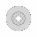 Metal Roller With Bearing 12X60X20 Mm, U-Shaped Groove - Standard Mechanical Component_0_90_degree_snapshot