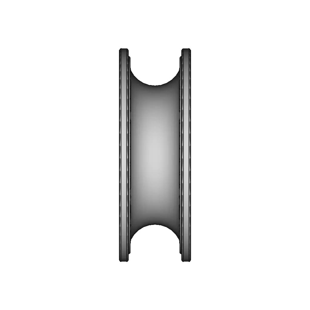 Metal Roller With Bearing 12X60X20 Mm, U-Shaped Groove - Standard Mechanical Component_270_0_degree_snapshot