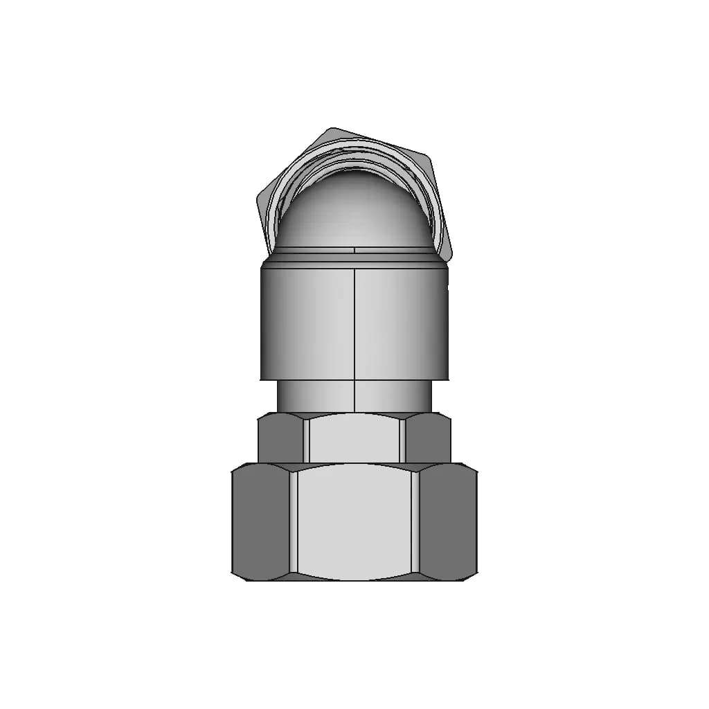 90° Per Ø12 Mm Compression Fitting - 1/2" Female Free Nut | 3D Engineering Design File_0_270_degree_snapshot
