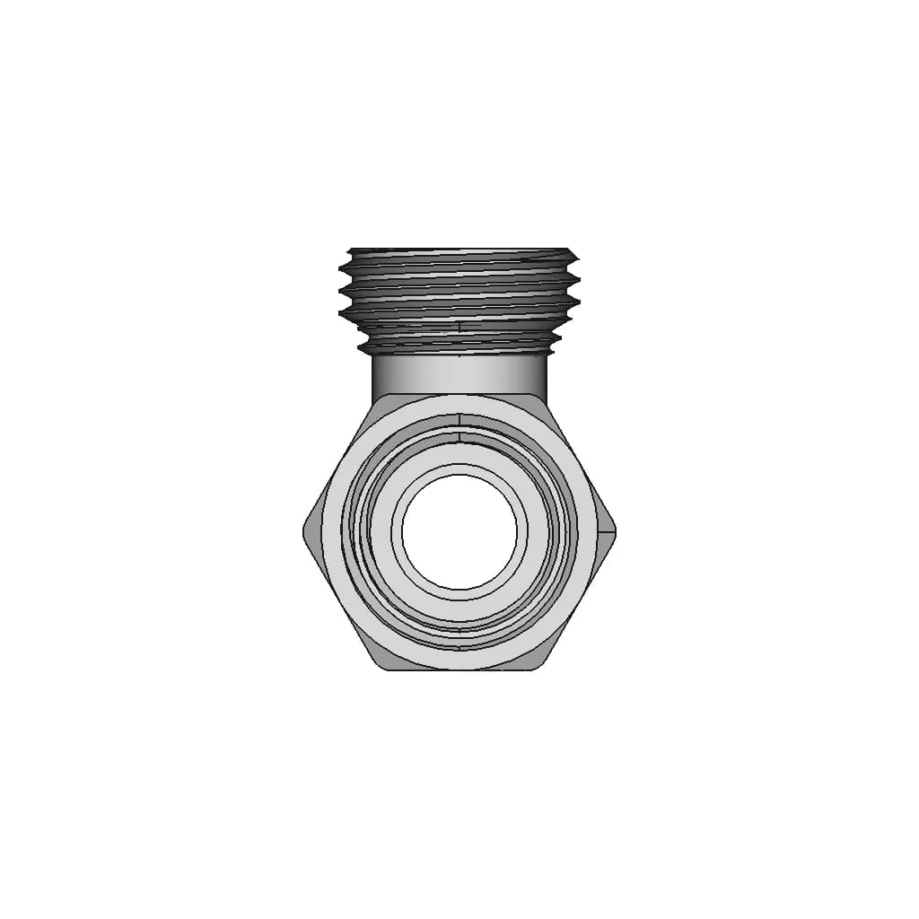 Noyon & Thiebault 1/2" Tee Fitting - 3 Configurations - Downloadable CAD Representation_0_90_degree_snapshot