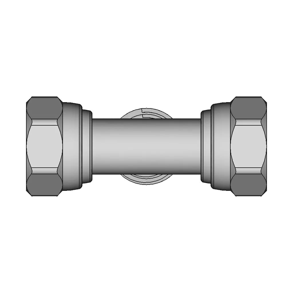 Noyon & Thiebault 1/2" Tee Fitting - 3 Configurations - Downloadable CAD Representation_90_0_degree_snapshot