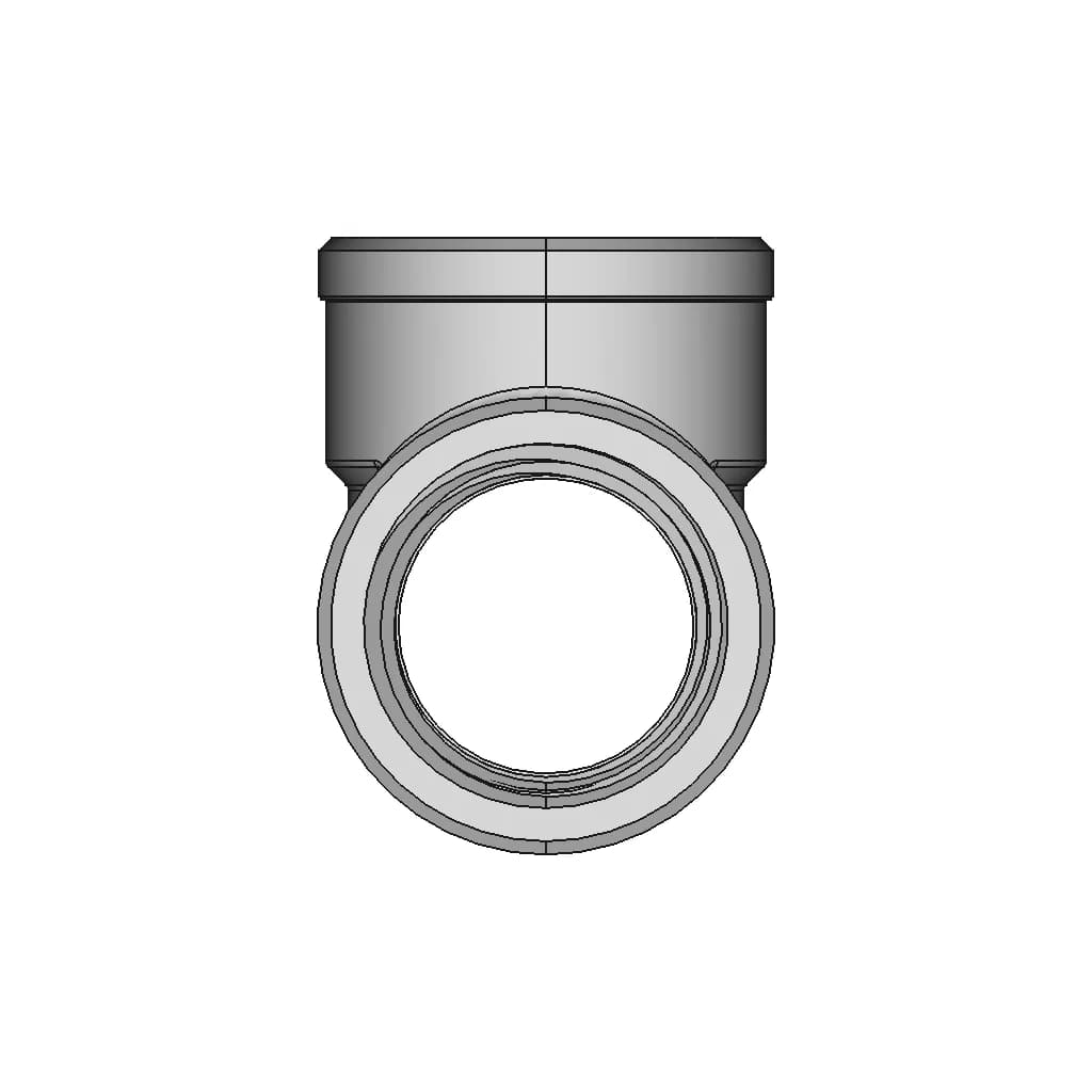 Pepte 1/2" Tee Fitting Ff-F | High-Quality CAD Model_0_90_degree_snapshot