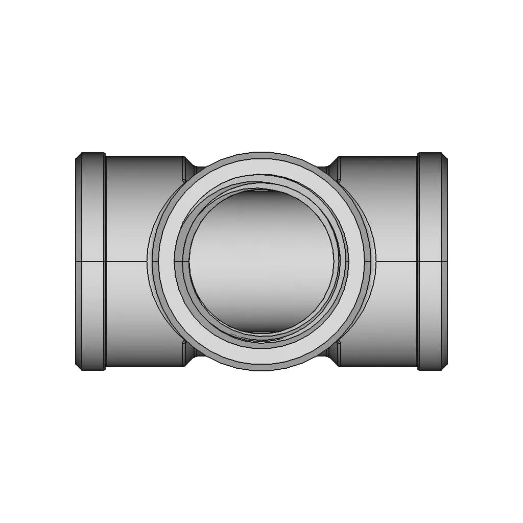 Pepte 1/2" Tee Fitting Ff-F | High-Quality CAD Model_270_0_degree_snapshot