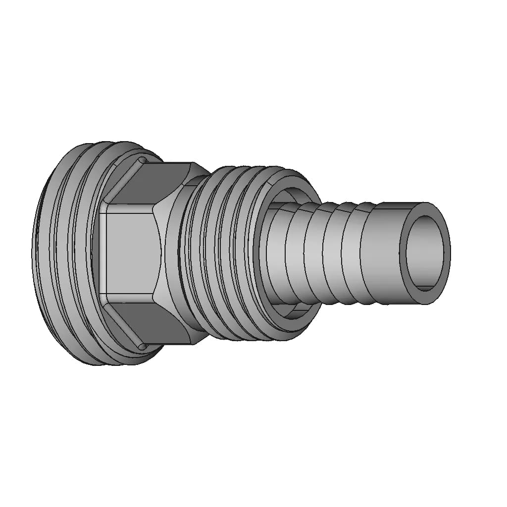 Per Ø12 Mm Compression Fitting - 1/2" Male | High-Quality CAD Model_60_30_degree_snapshot