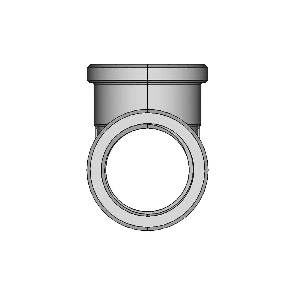 Tecuro 1/2" Female Brass Tee Fitting - Downloadable CAD Representation_0_90_degree_snapshot