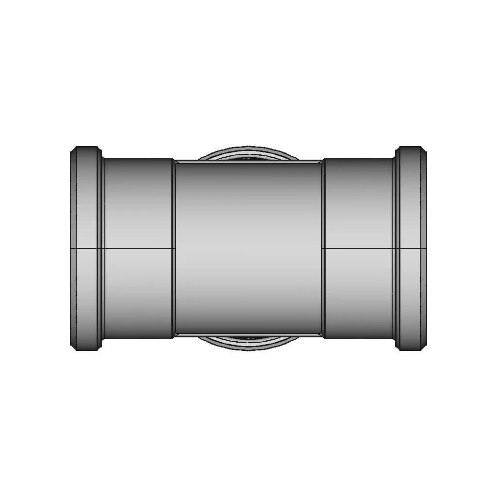 Tecuro 1/2" Female Brass Tee Fitting - Downloadable CAD Representation_90_0_degree_snapshot