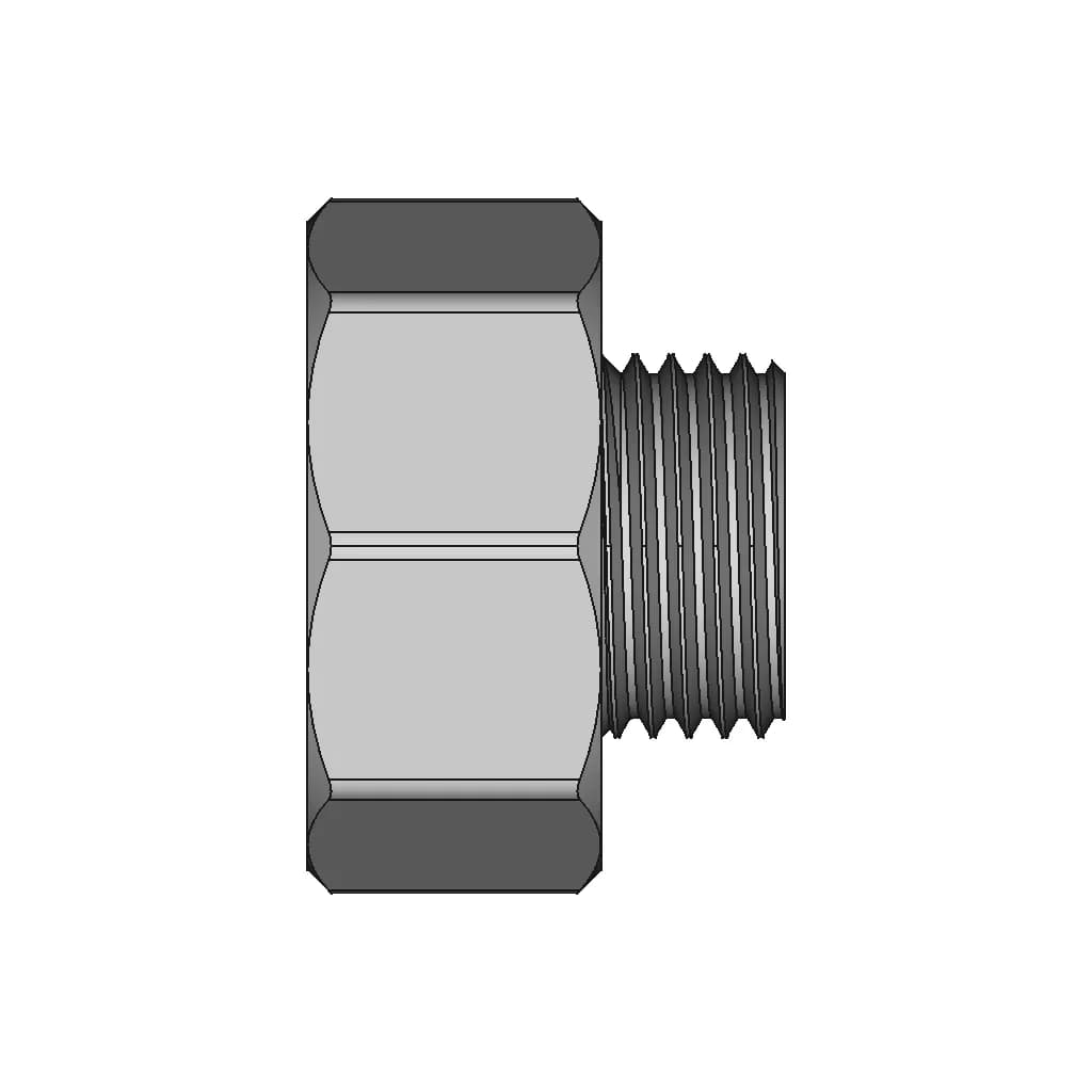 Brass 1" Female To 1/2" Male Fitting - Downloadable CAD Representation_0_0_degree_snapshot