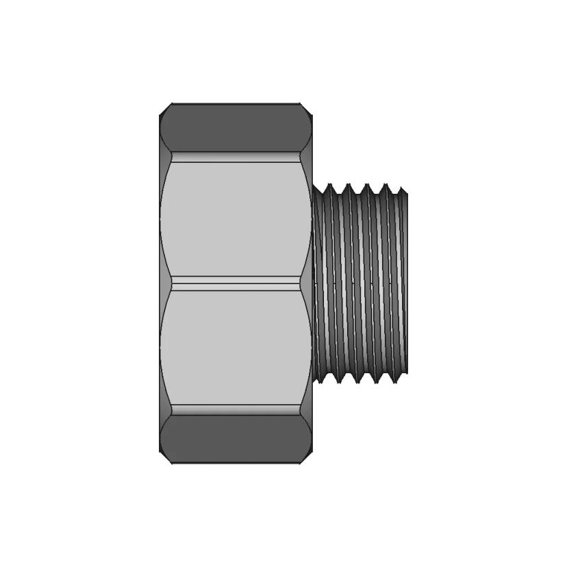 Brass 1" Female To 1/2" Male Fitting - Downloadable CAD Representation