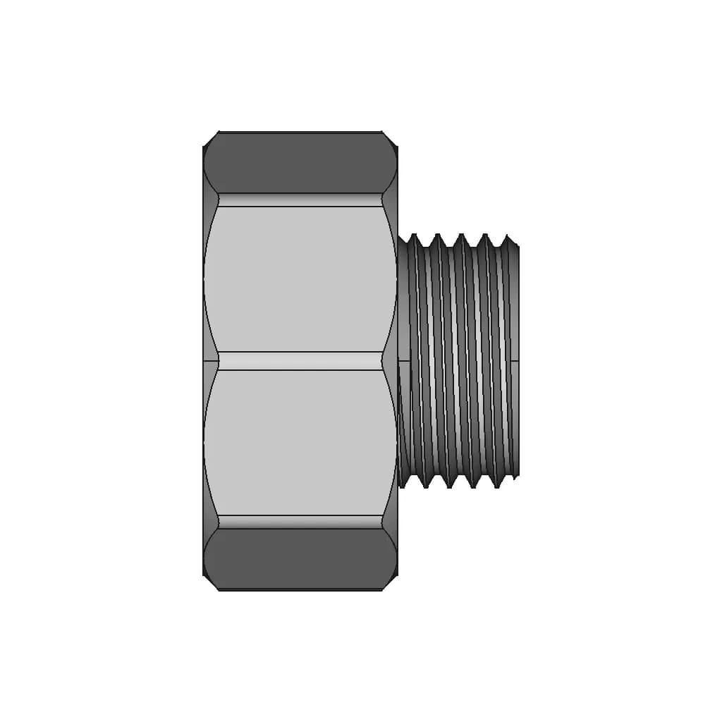 Brass 1" Female To 1/2" Male Fitting - Downloadable CAD Representation_270_0_degree_snapshot
