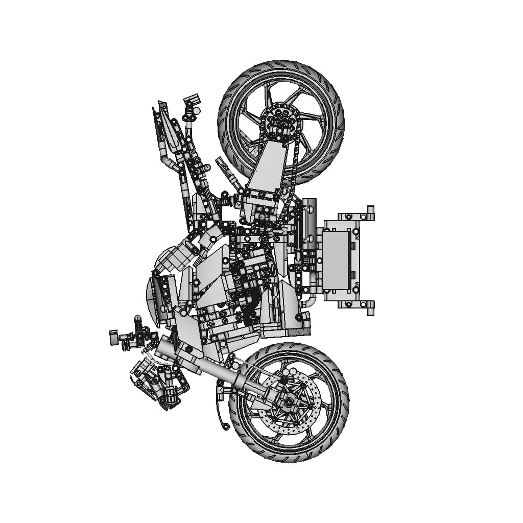Lego Technik - Yamaha Mt10 Sp (42159) - Downloadable CAD Representation_0_90_degree_snapshot