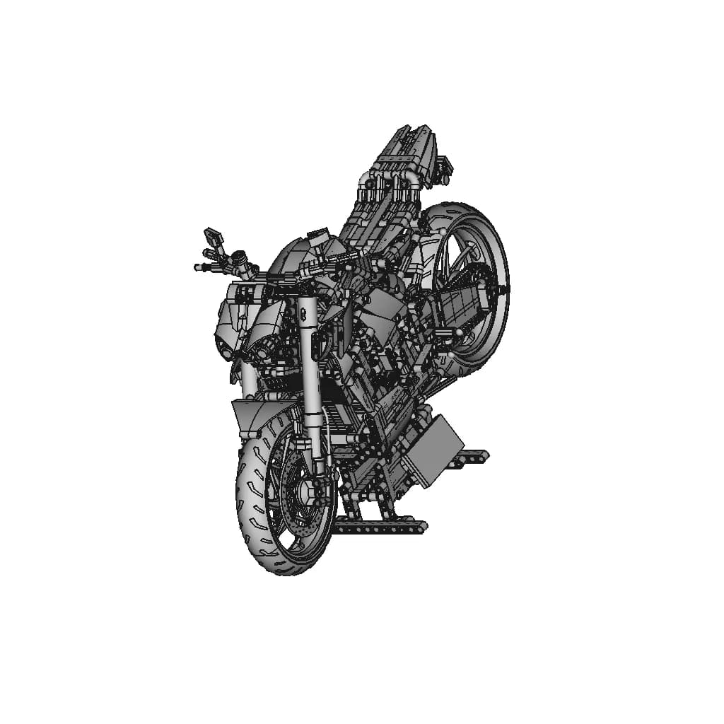 Lego Technik - Yamaha Mt10 Sp (42159) - Downloadable CAD Representation_60_30_degree_snapshot