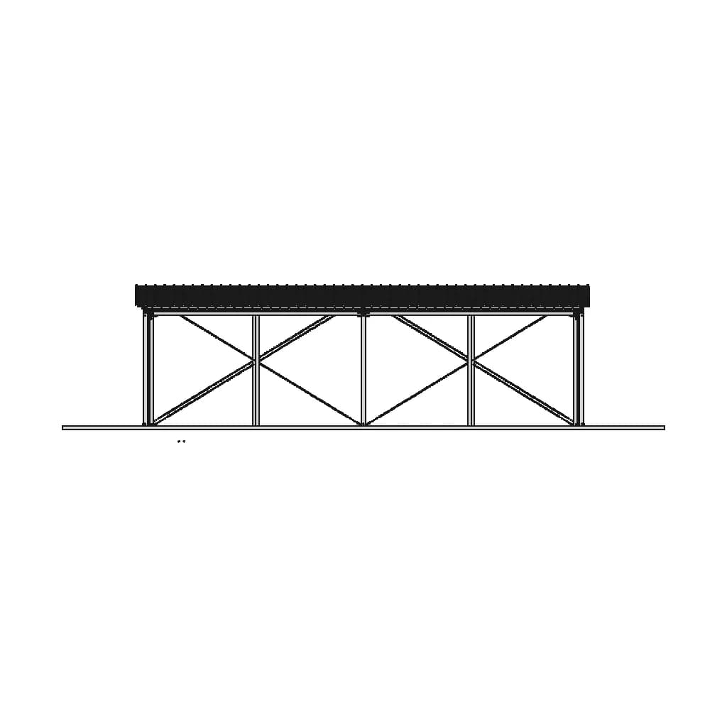Steel Roof 11.7 X 6 -H 3.5 Mt | High-Quality CAD Model_90_0_degree_snapshot