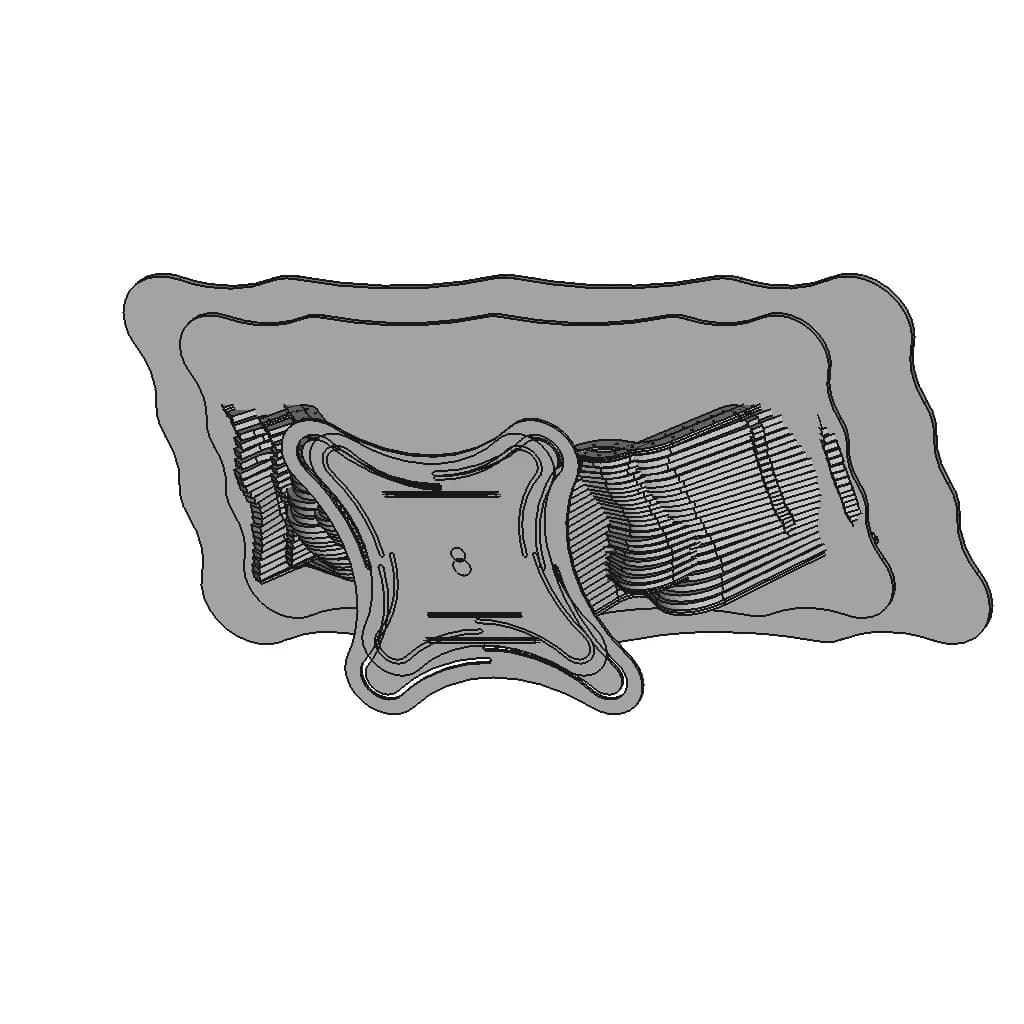 Wooden Dining Table - Downloadable CAD Representation_60_30_degree_snapshot