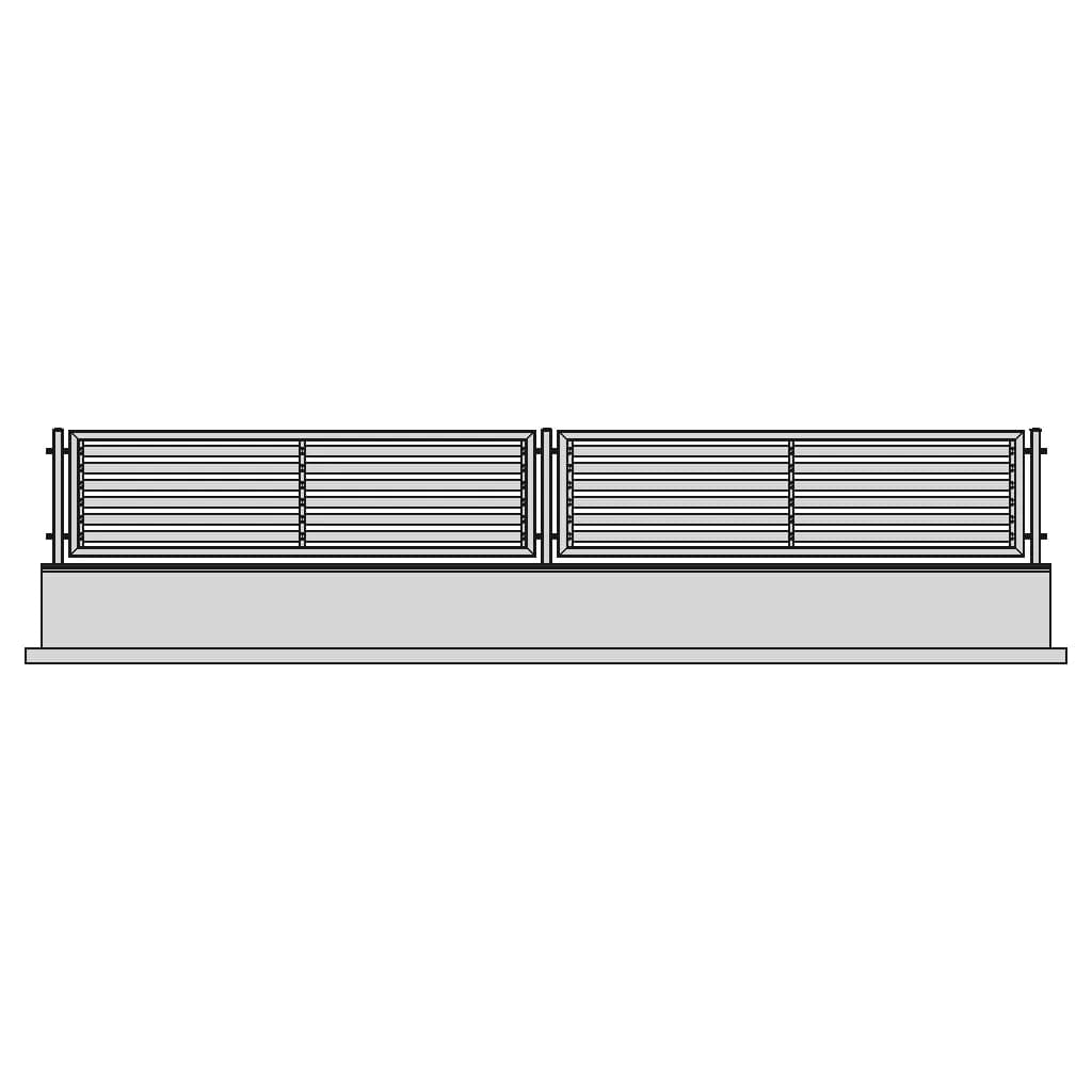Fence With A Combination Of Metal - Wood | 3D Engineering Design File_0_270_degree_snapshot
