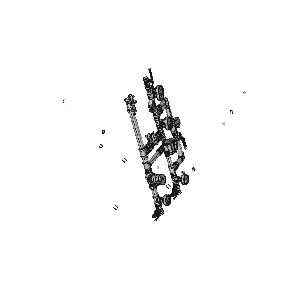 Смесительный Узел Вентиляции (240200088) | High-Quality CAD Model_60_30_degree_snapshot