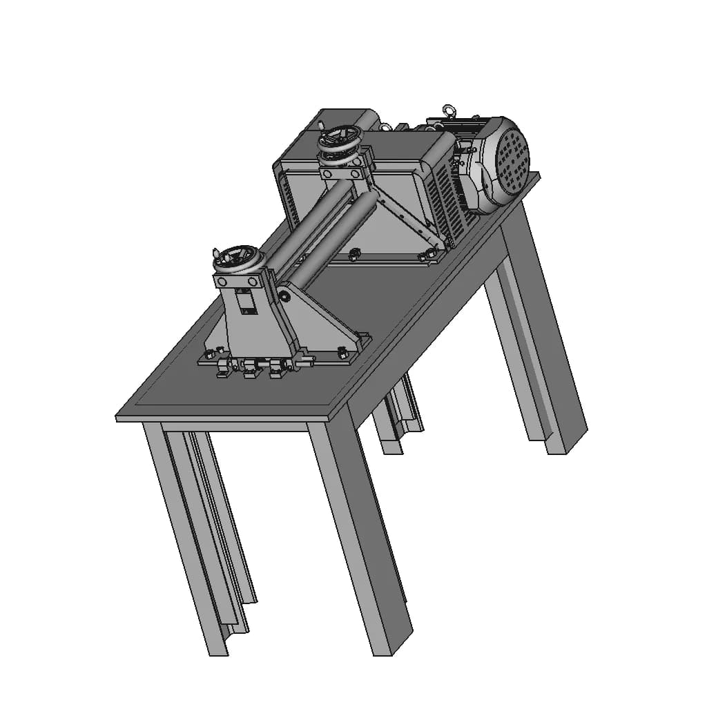 Motorized Rotary Sheet Metal Roller | High-Quality CAD Model_60_30_degree_snapshot