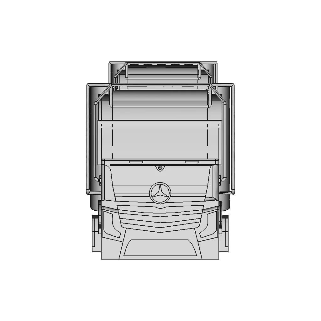 Mercedes Truck Actros Cabin | 3D Engineering Design File_0_0_degree_snapshot