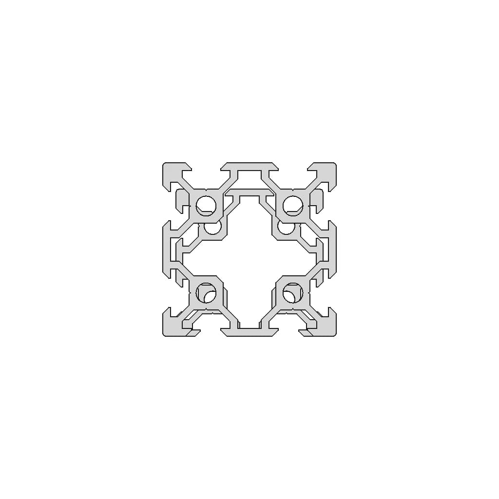 Pf20-15 - Perfil 4040 V-Slot | High-Quality CAD Model_0_0_degree_snapshot
