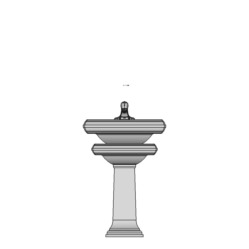 Pedistal Sink | High-Quality CAD Model_0_0_degree_snapshot