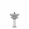 Pedistal Sink | High-Quality CAD Model_0_0_degree_snapshot
