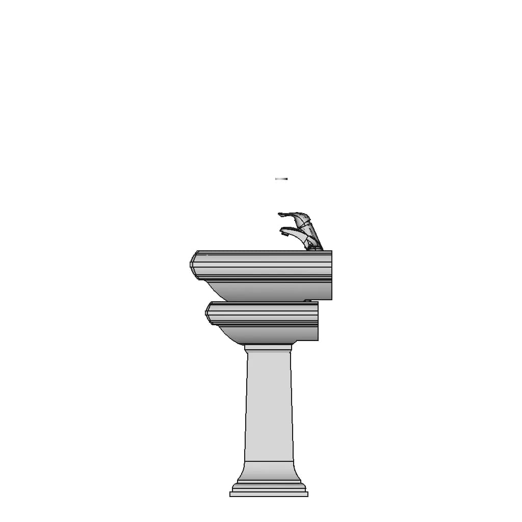 Pedistal Sink | High-Quality CAD Model_0_90_degree_snapshot