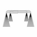 Modern Wooden Office Desk - Downloadable CAD Representation_0_0_degree_snapshot