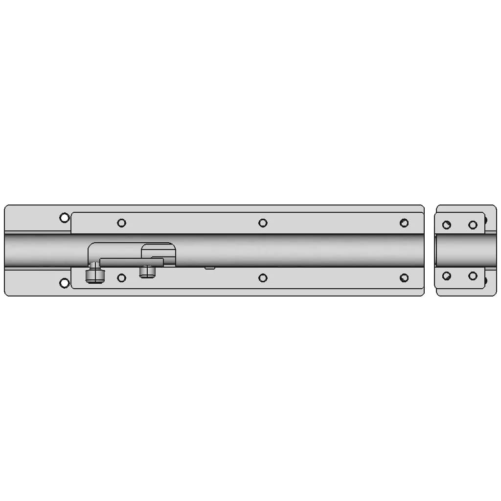 Barrel Bolt 200 Mm X 38 Mm - Downloadable CAD Representation_270_0_degree_snapshot