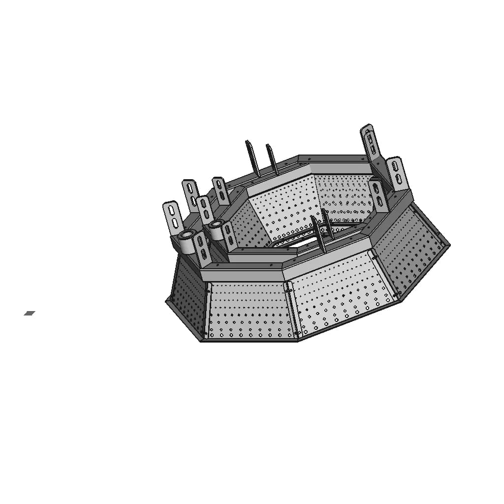 Gas Burner Of The Mine Grain Dryer - Downloadable CAD Representation_60_30_degree_snapshot