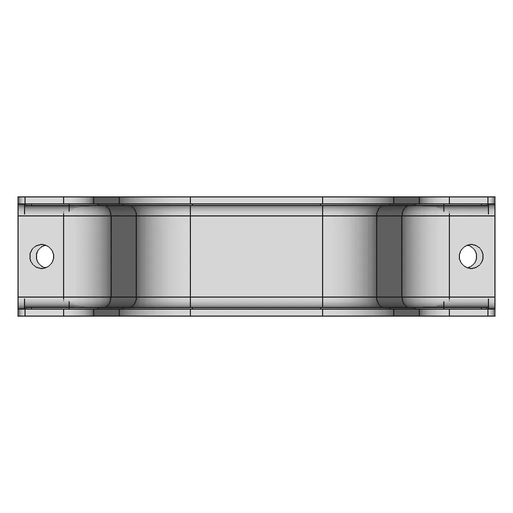 Heavy Duty Sheet Metal Hat Bracket 3Mm | High-Quality CAD Model_0_0_degree_snapshot