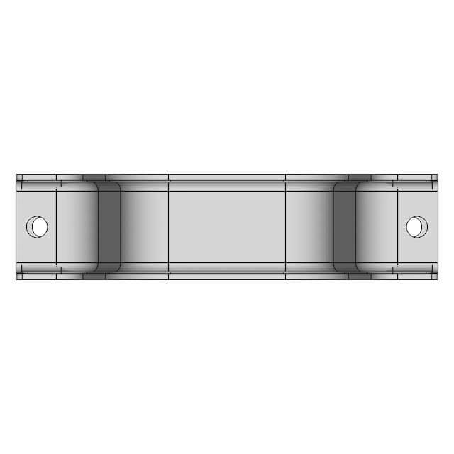 Heavy Duty Sheet Metal Hat Bracket 3Mm | High-Quality CAD Model