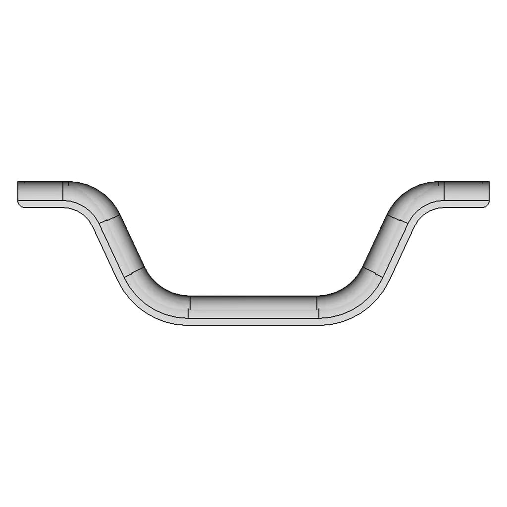 Heavy Duty Sheet Metal Hat Bracket 3Mm | High-Quality CAD Model_270_0_degree_snapshot