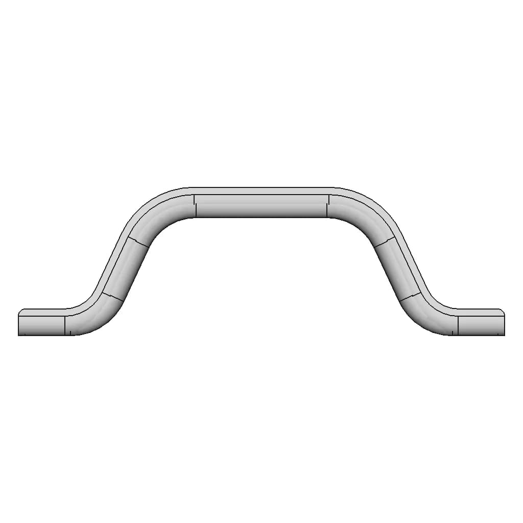 Heavy Duty Sheet Metal Hat Bracket 3Mm | High-Quality CAD Model_90_0_degree_snapshot