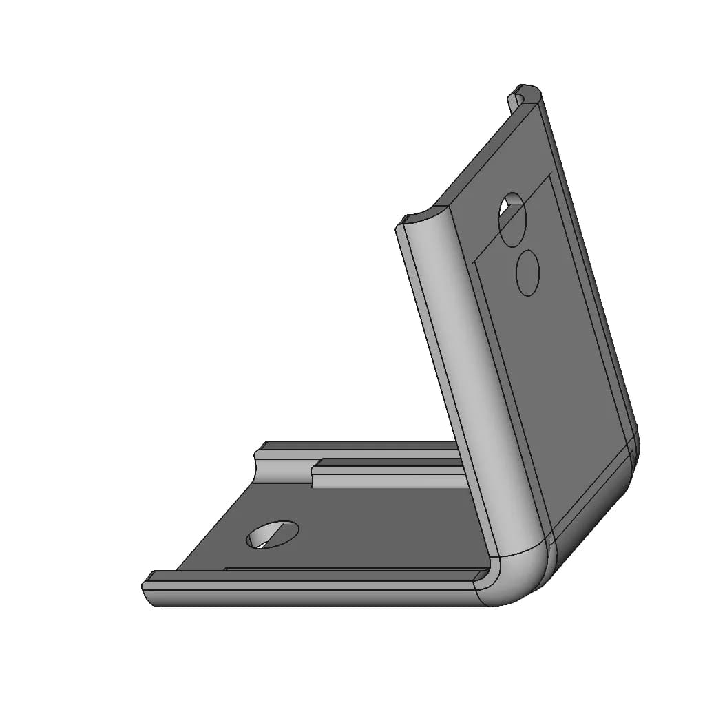 L Bracket 50X50 Collared | High-Quality CAD Model_60_30_degree_snapshot