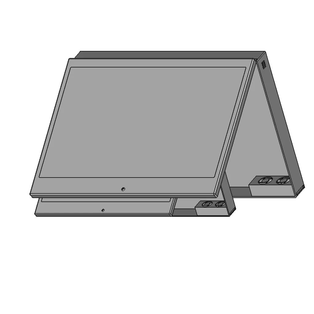 65" Flat-Panel Monitor Enclosure - Downloadable CAD Representation_60_30_degree_snapshot