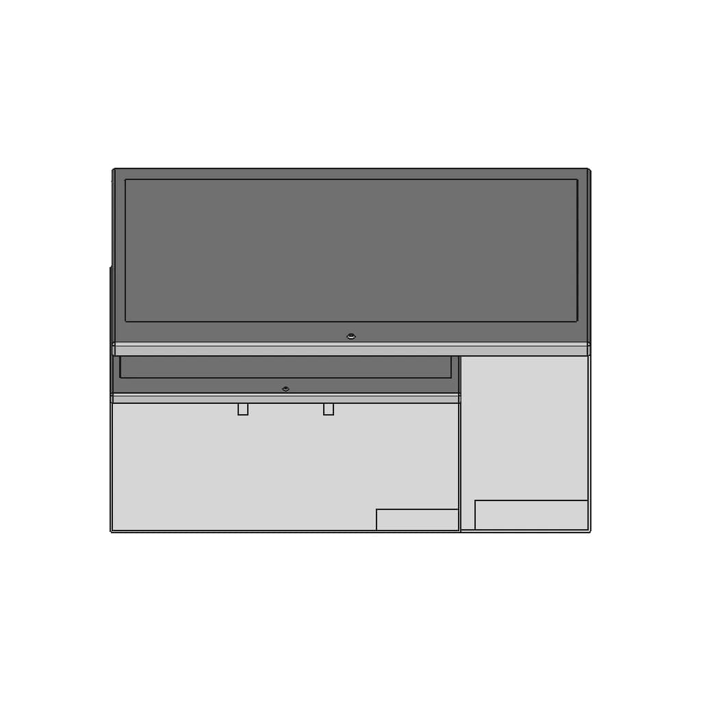 65" Flat-Panel Monitor Enclosure - Downloadable CAD Representation_90_0_degree_snapshot