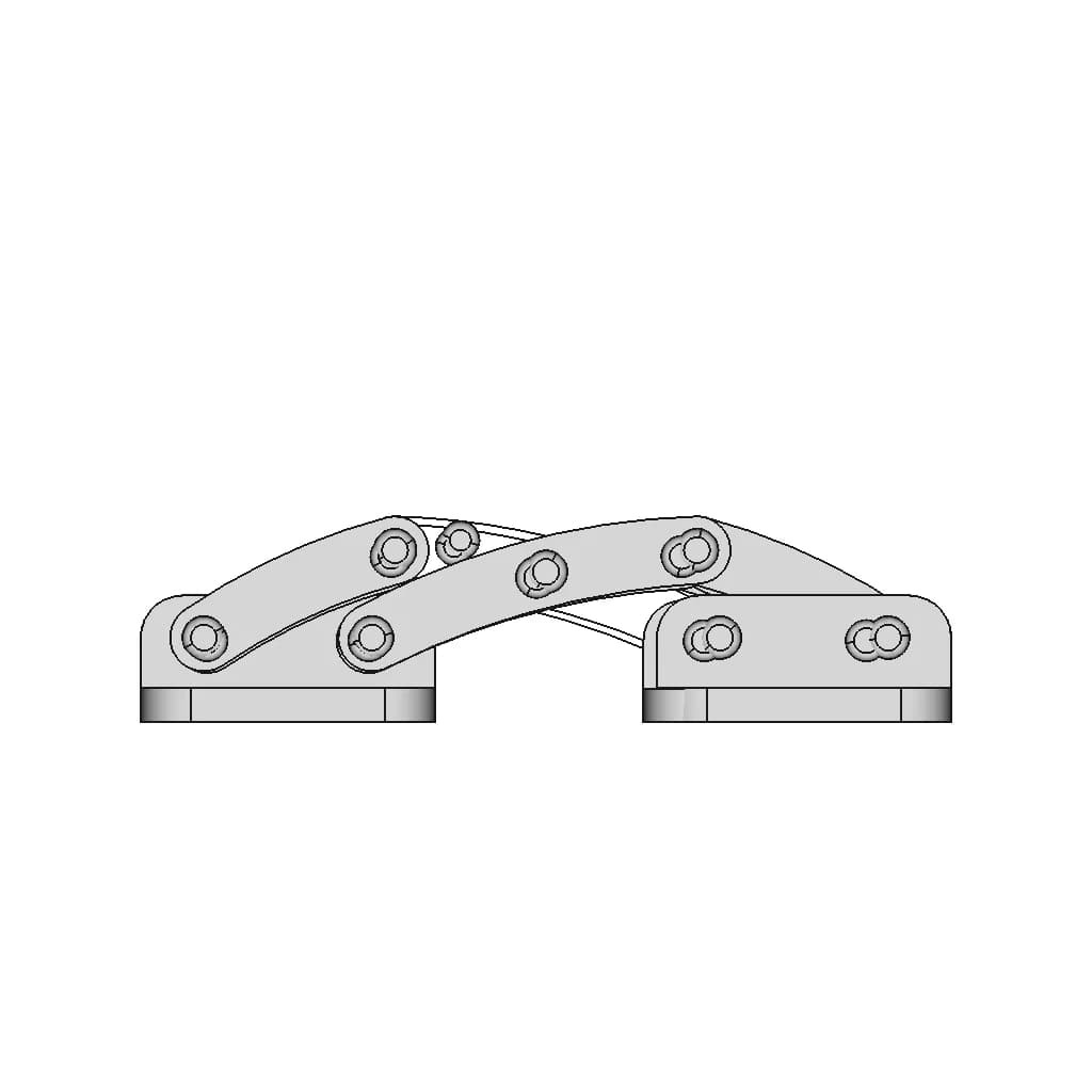 Multi-Linkage Hinge | 3D Engineering Design File_0_90_degree_snapshot