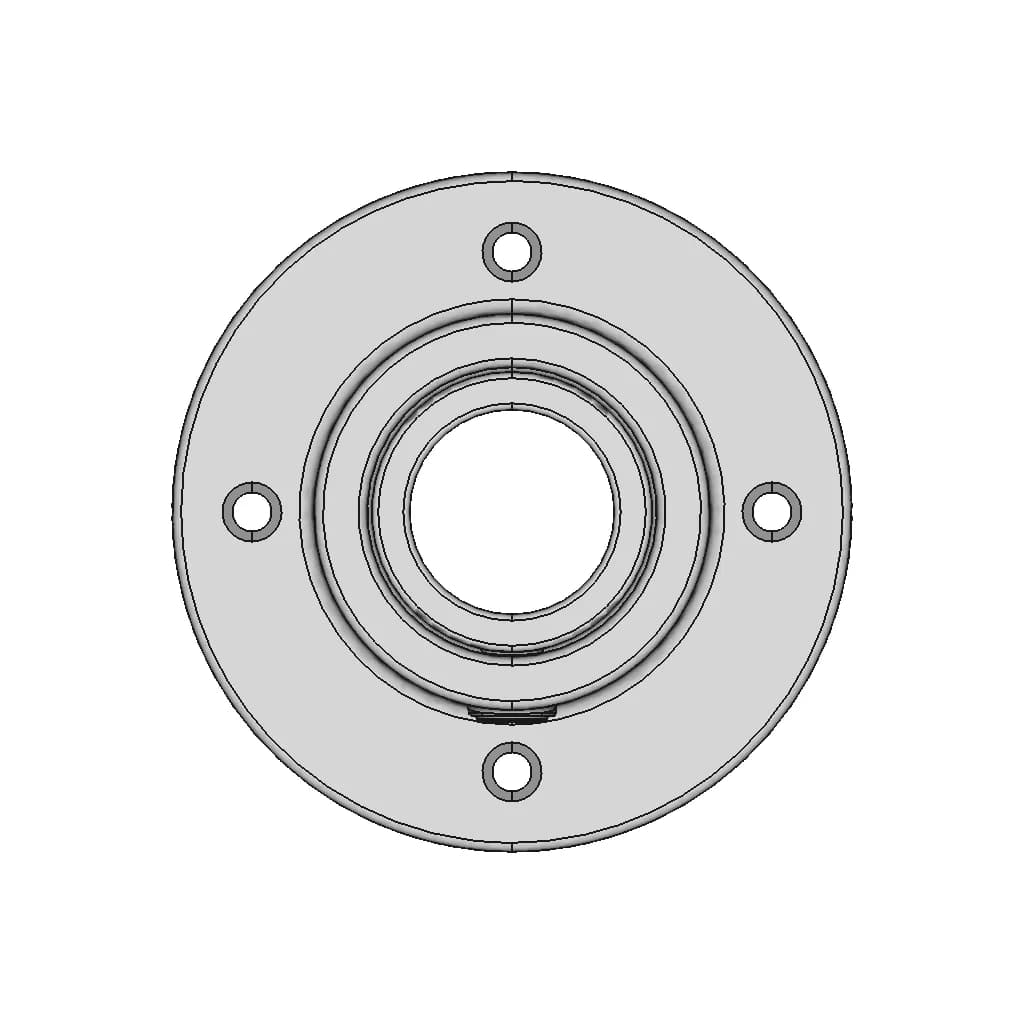 Wall Flange For 1.5 Inch Rail Pipe | 3D Engineering Design File_270_0_degree_snapshot