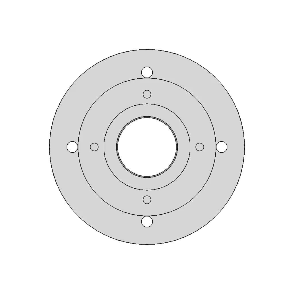 Wall Flange For 1.5 Inch Rail Pipe | 3D Engineering Design File_90_0_degree_snapshot