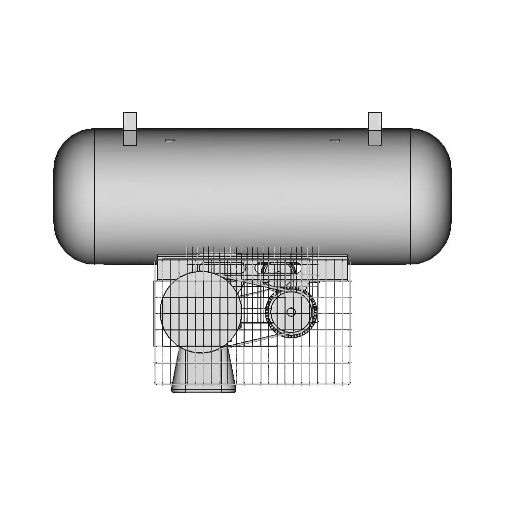 Compressor 4Kw Pse5.5B-270-3 | High-Quality CAD Model_270_0_degree_snapshot