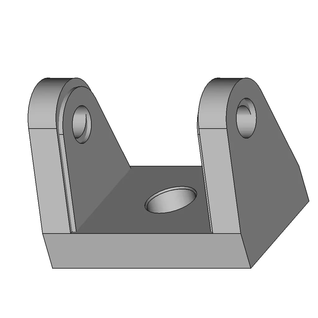Compact Mounting Bracket With Dual Flange Design | 3D Engineering Design File_60_30_degree_snapshot