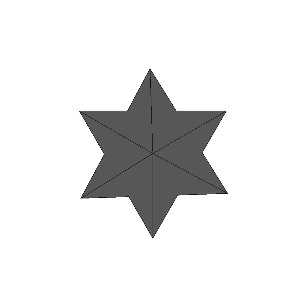 3D Faceted Star Sculpture | High-Quality CAD Model_0_270_degree_snapshot
