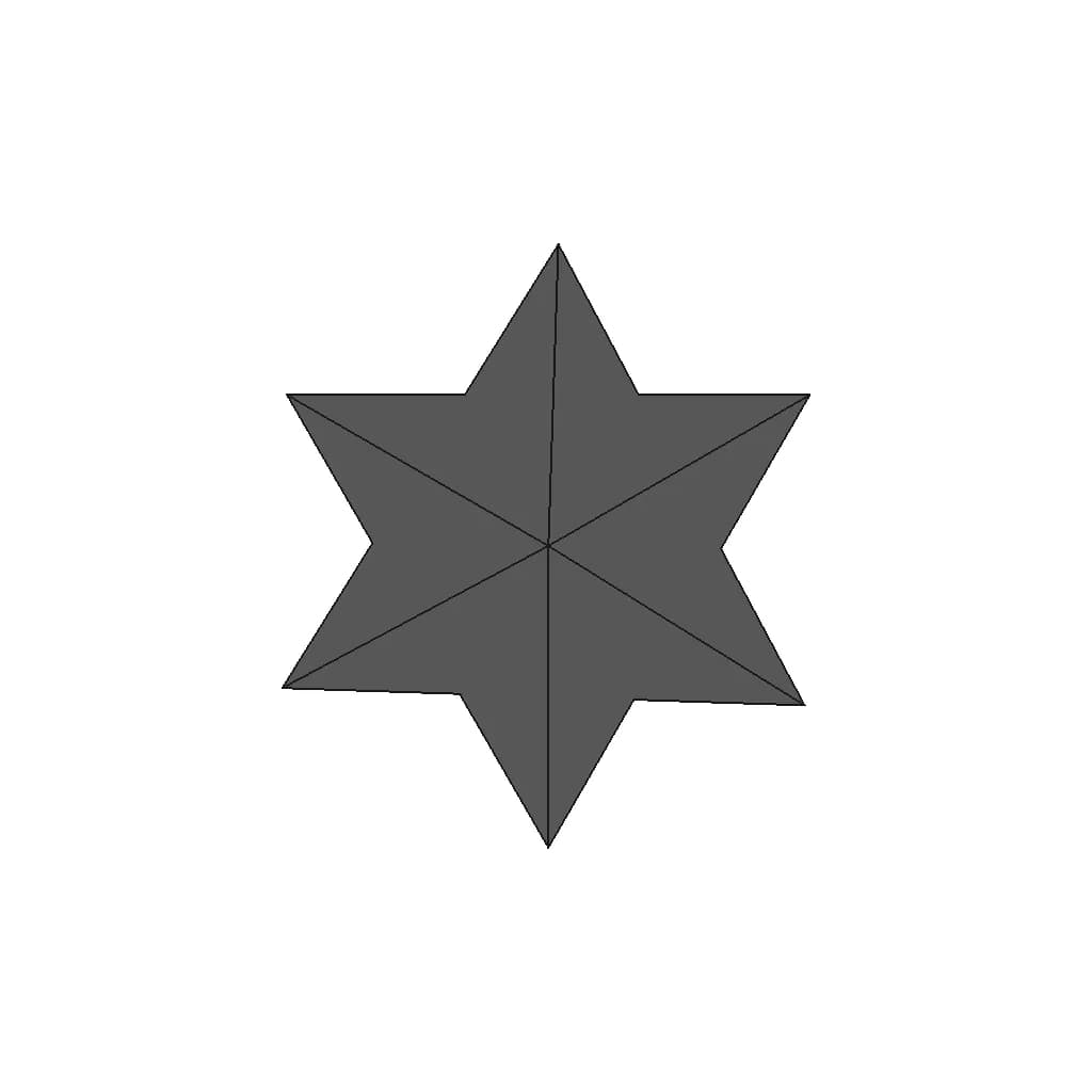 3D Faceted Star Sculpture | High-Quality CAD Model_0_90_degree_snapshot
