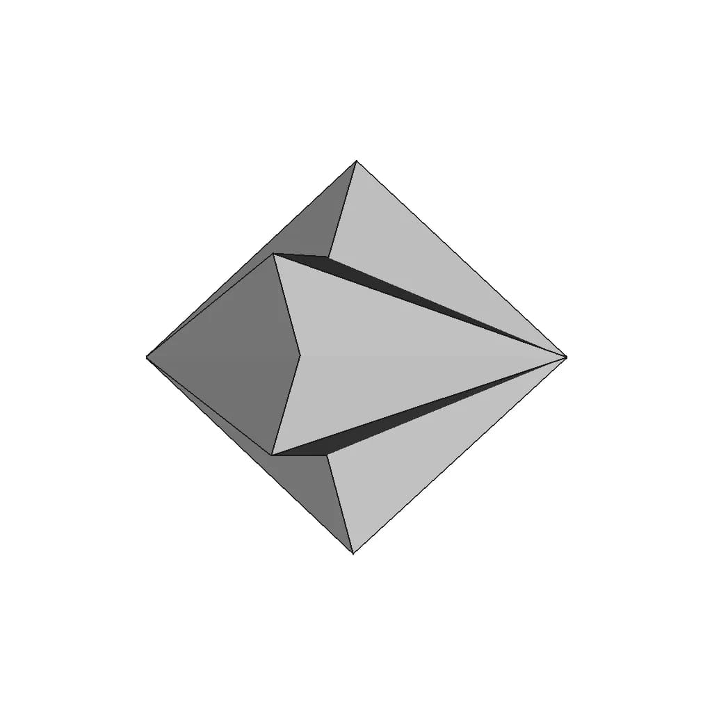 3D Faceted Star Sculpture | High-Quality CAD Model_60_30_degree_snapshot