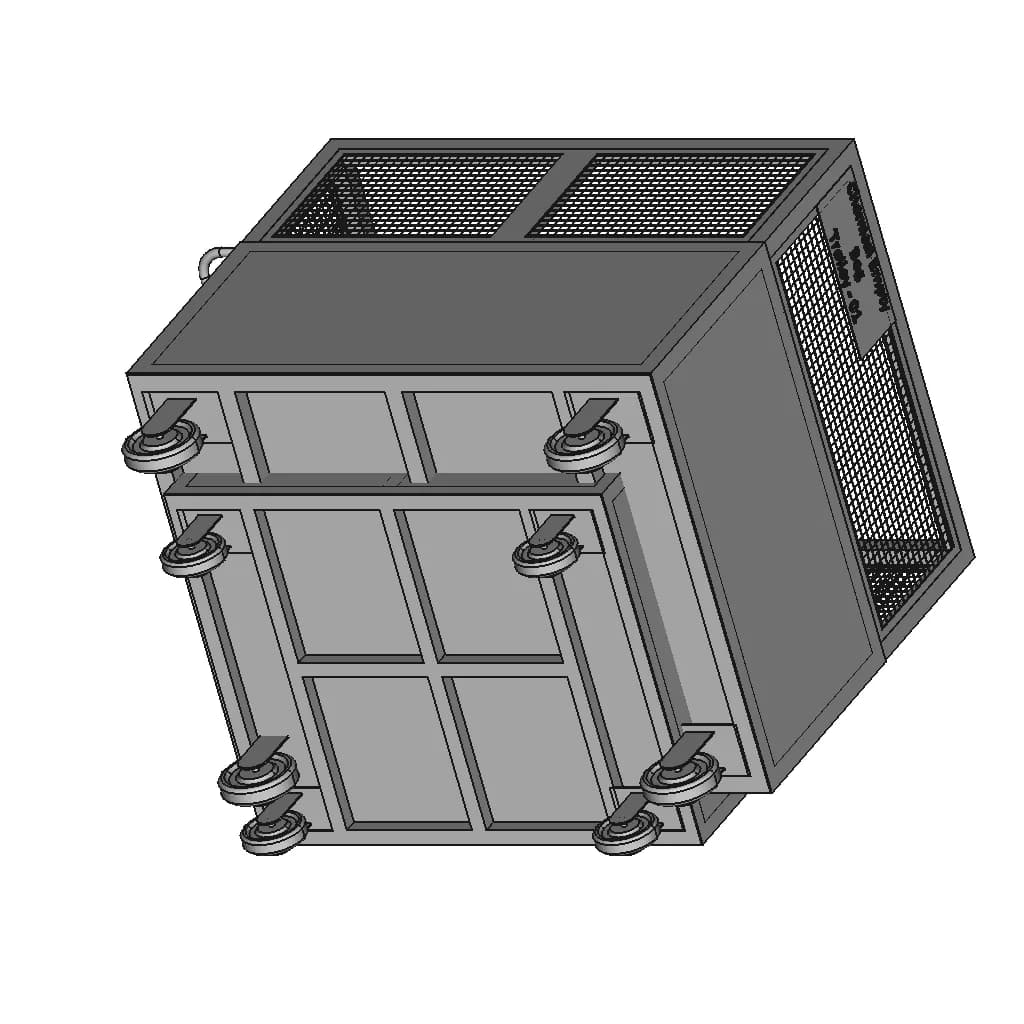 Big Tool Material Trolley With Door - Standard Mechanical Component_60_30_degree_snapshot
