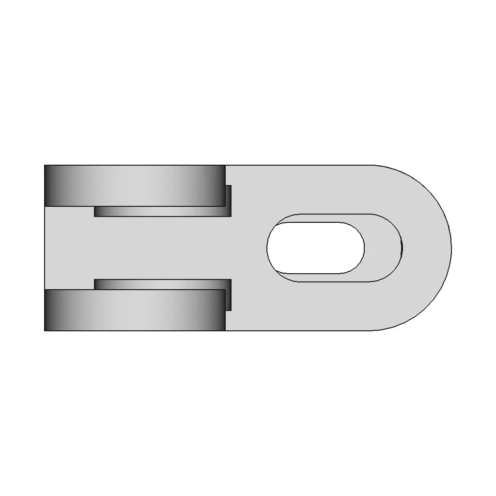 Dual-Arm Clevis Bracket For Pivot Mechanisms - Standard Mechanical Component_0_0_degree_snapshot