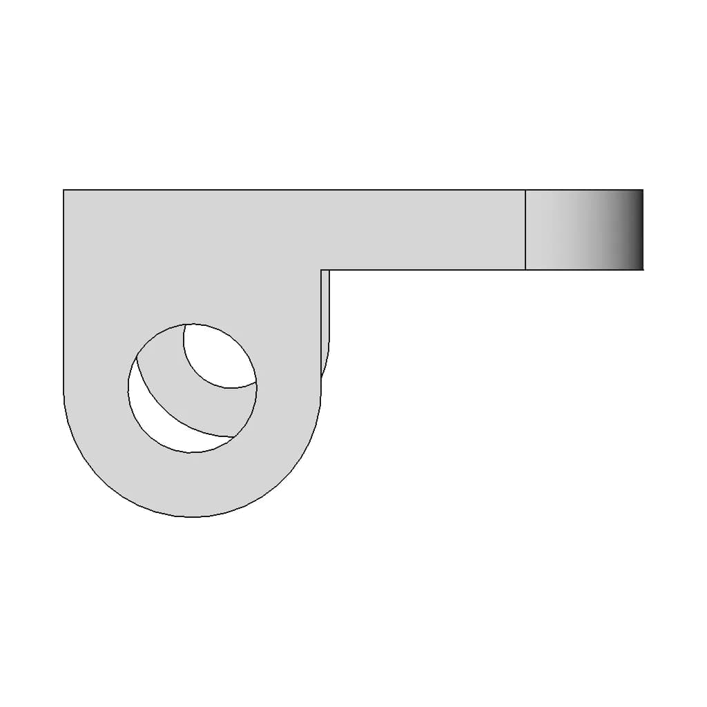Dual-Arm Clevis Bracket For Pivot Mechanisms - Standard Mechanical Component_270_0_degree_snapshot