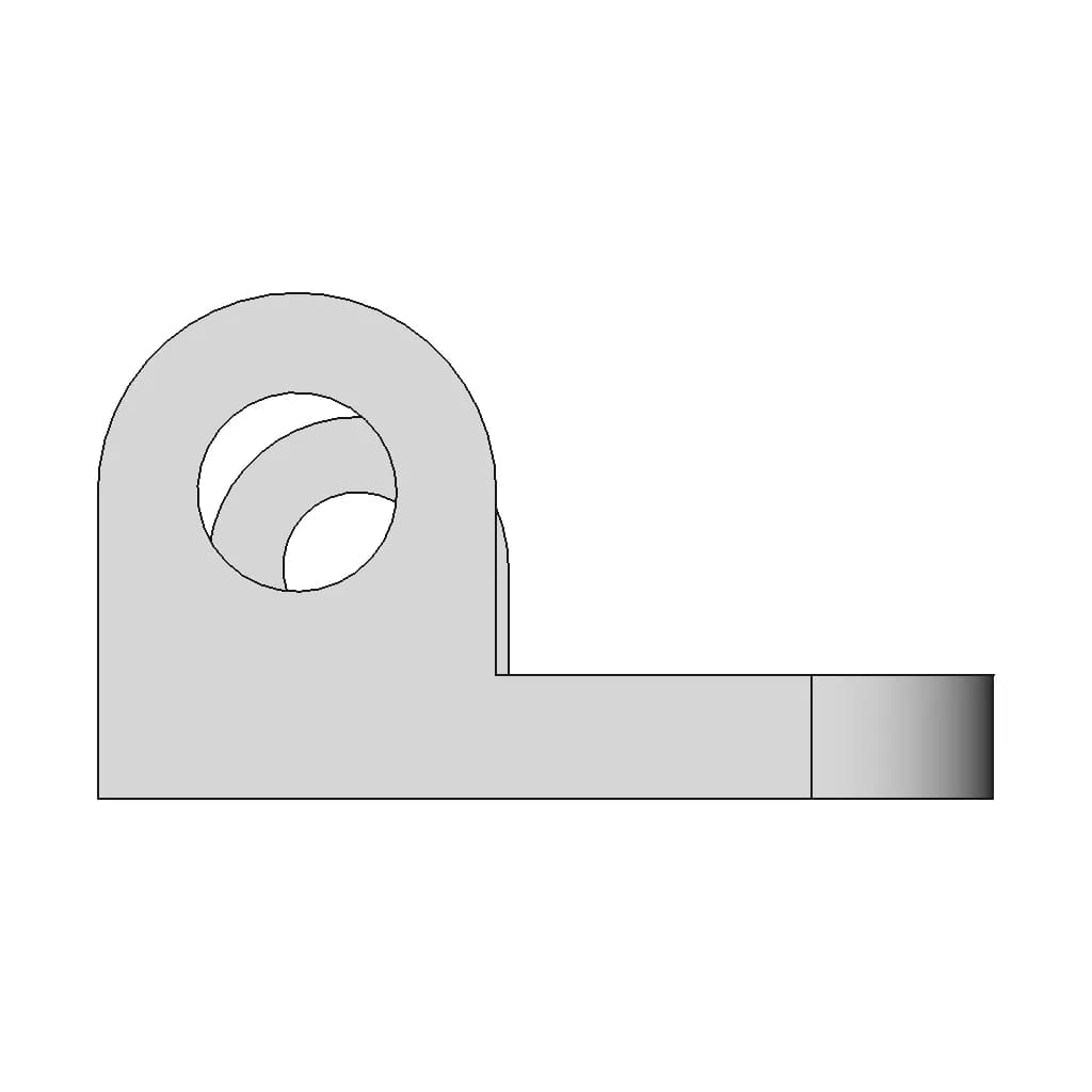 Dual-Arm Clevis Bracket For Pivot Mechanisms - Standard Mechanical Component_90_0_degree_snapshot
