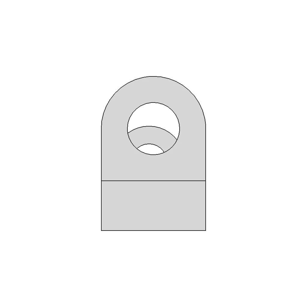 Mounting Bracket With Cylindrical Support Hole | High-Quality CAD Model_90_0_degree_snapshot