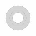 Hexagonal Coupling Washer With Central Hole | High-Quality CAD Model_0_0_degree_snapshot